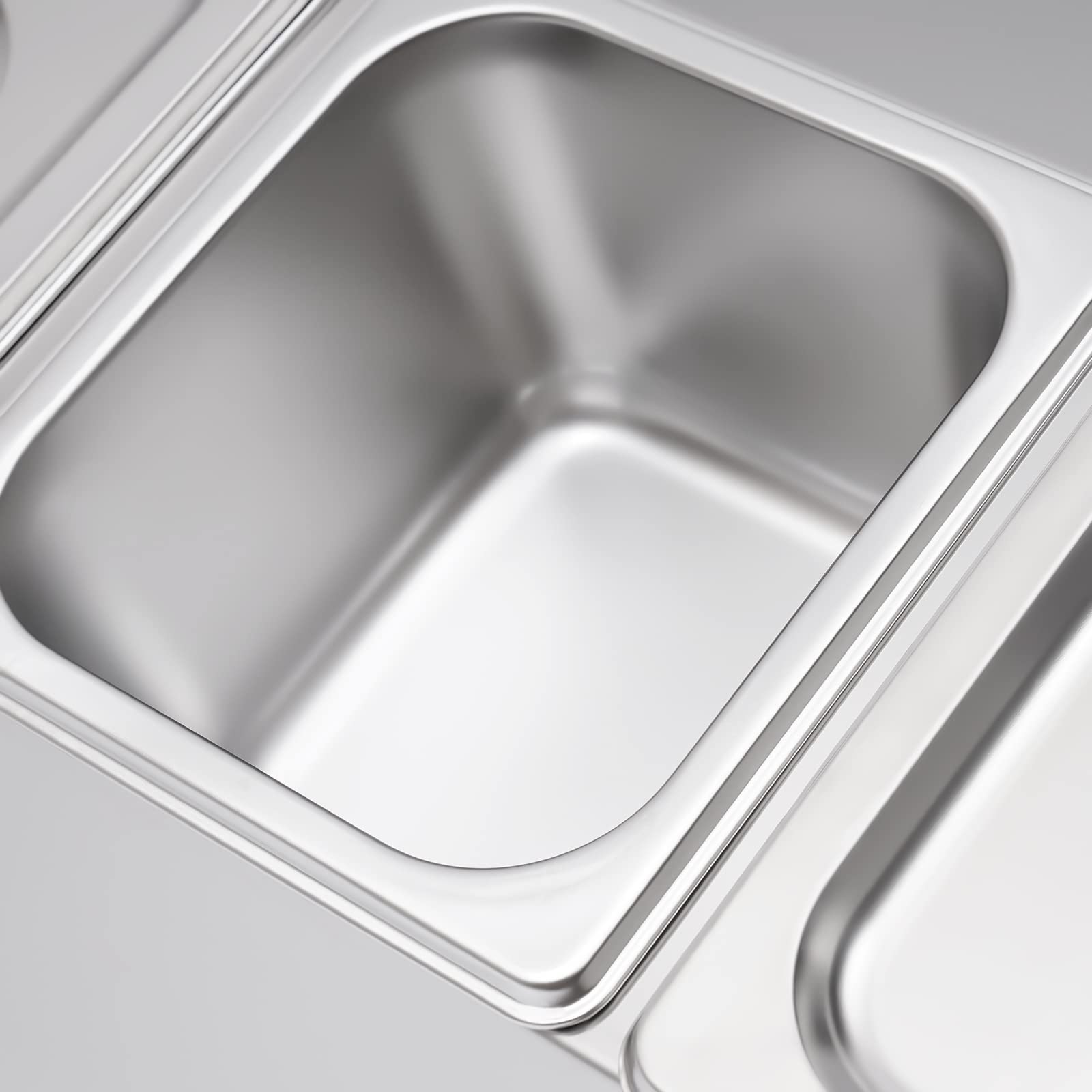 Contenitore per ingredienti in acciaio inox, contenitore con 6 contenitori, capacità per contenitore: 2 l, piedini in gomma antiscivolo, coperchio per ristoranti, negozi di tè al latte