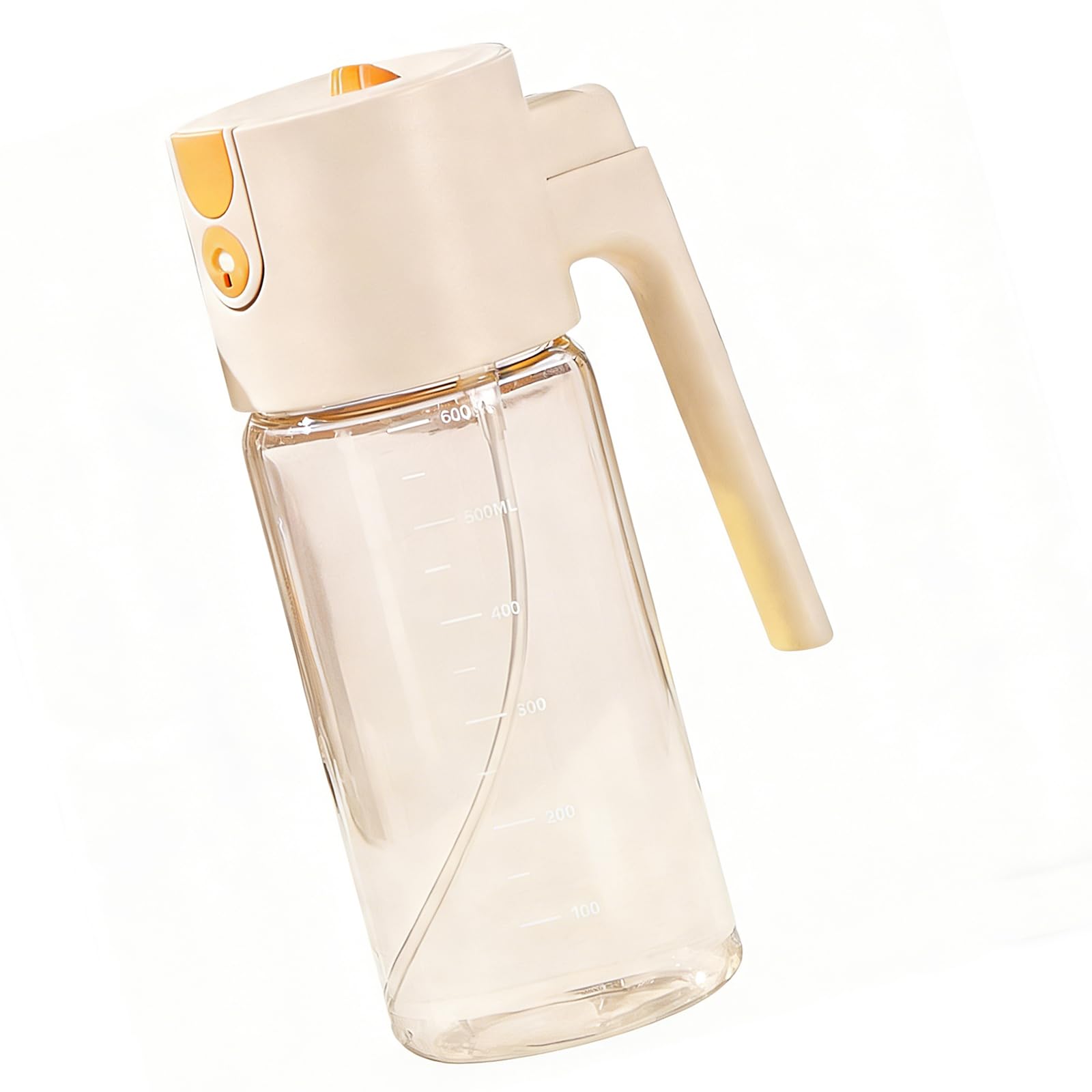 Kalttoy Clear Glass Oil Sprayer for Kitchen Use with Silicone Base and Nonrust Steel Nozzle Glass Oil Bottle Dispenser
