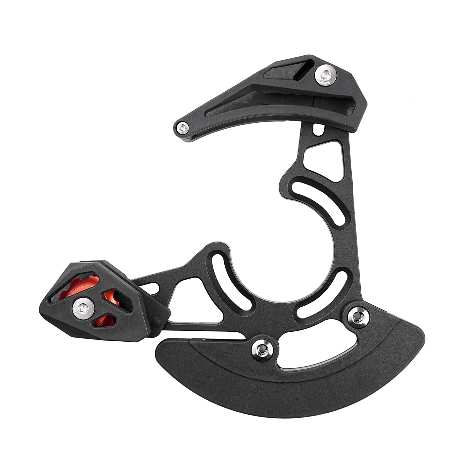 Guida per catena da mountain bike a disco singolo, contenitore per catena di bicicletta compatibile con rotore a disco 32T-38T, facile da montare su ISCG03 ISCG05 per i ciclisti, protezione