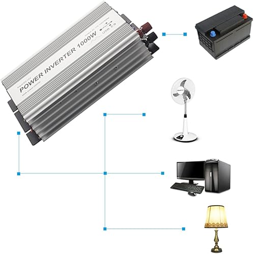 Miniatura 10 de Inversor de corriente de 200 W CC 12 V, salida 110 V-120 V AC inversor de coche con adaptador de coche USB