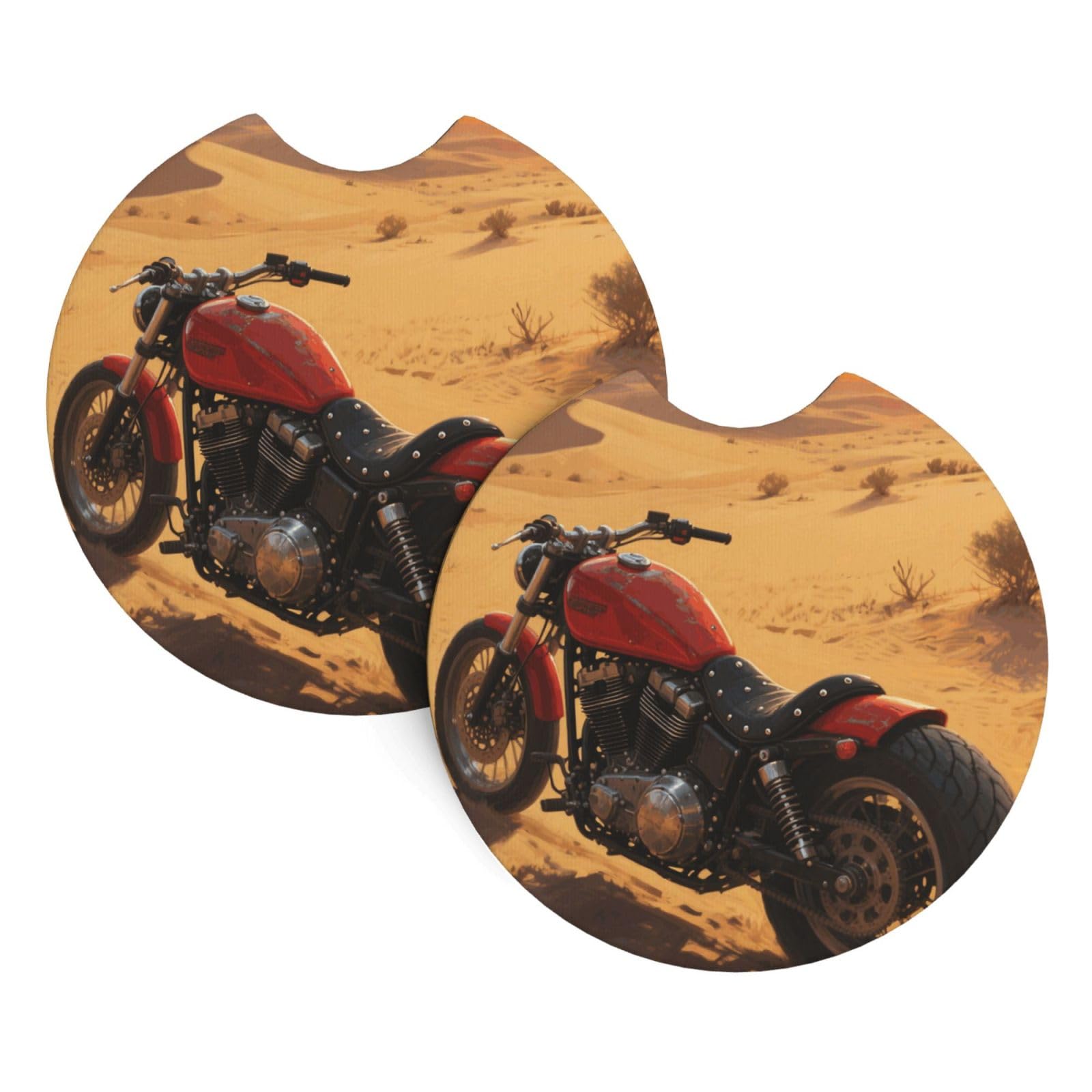 2 Pack Car Coaster for Cup Holders Motorcycle Car Cup Coaster 2.7" Neoprene Non-Slip Automotive Cup Mat Universal Auto Car Interior Accessories for Women Men Cup Pad