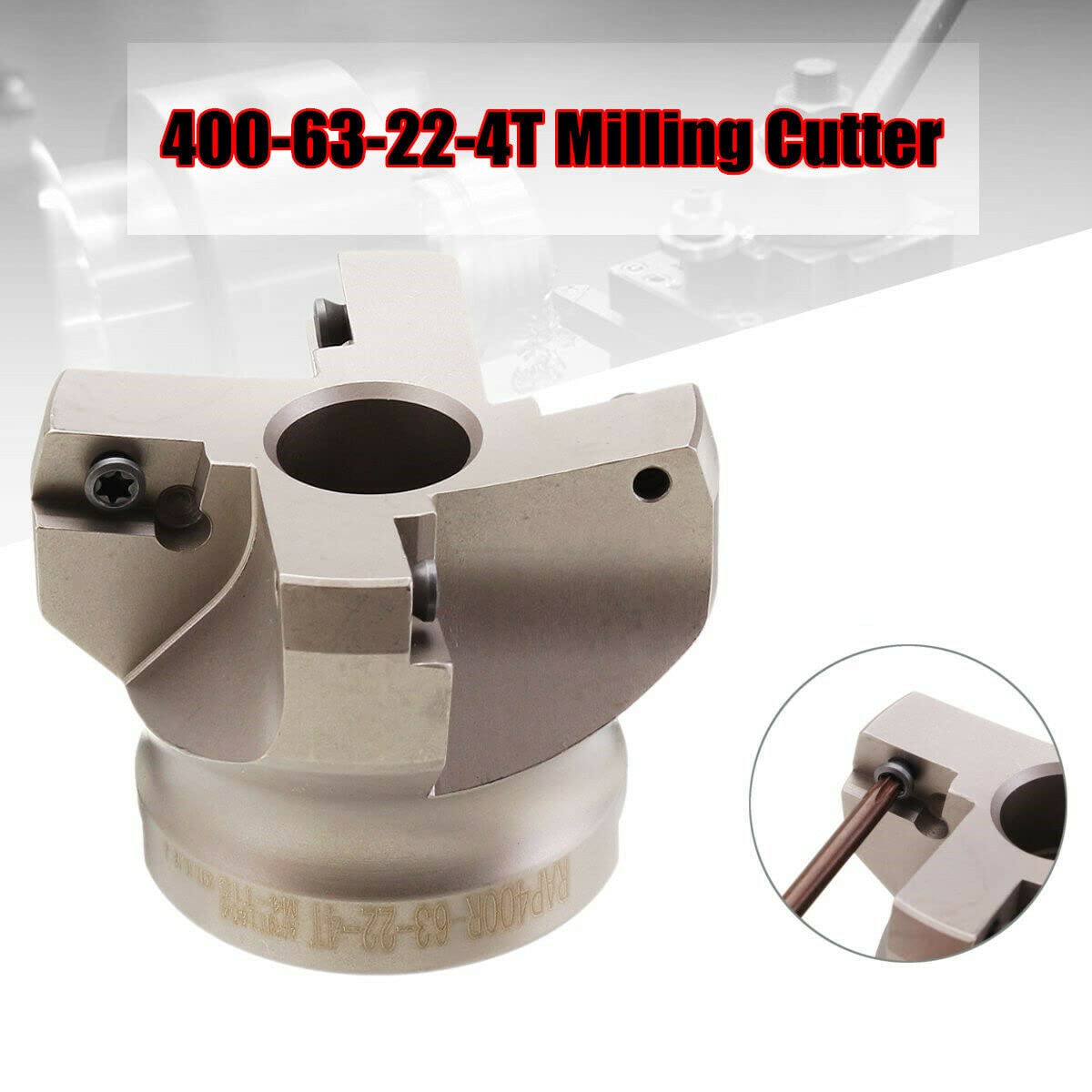 SPORTARC 400-63-22-4T 75° 63 mm Hartstahl-Hartmetall Planfräsen CNC-Fräser für Apmt1604 Hartmetall-Einsatz FMB22