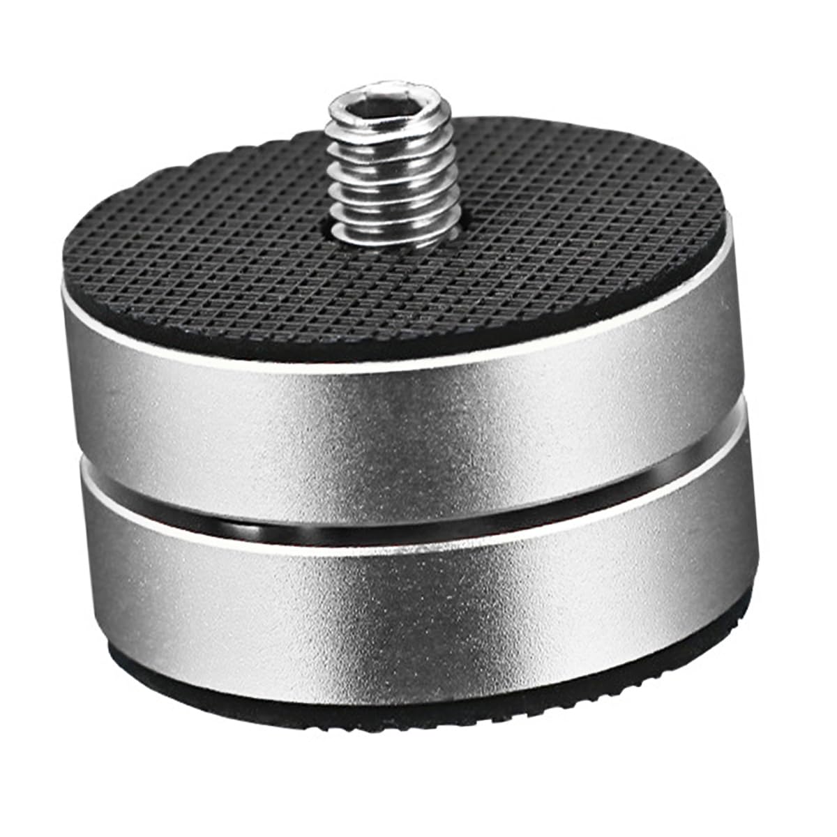 Qury 4 picos de altavoz, pies de subwoofer adecuados para amplificadores, estanterías, soportes de altavoces (plateado)