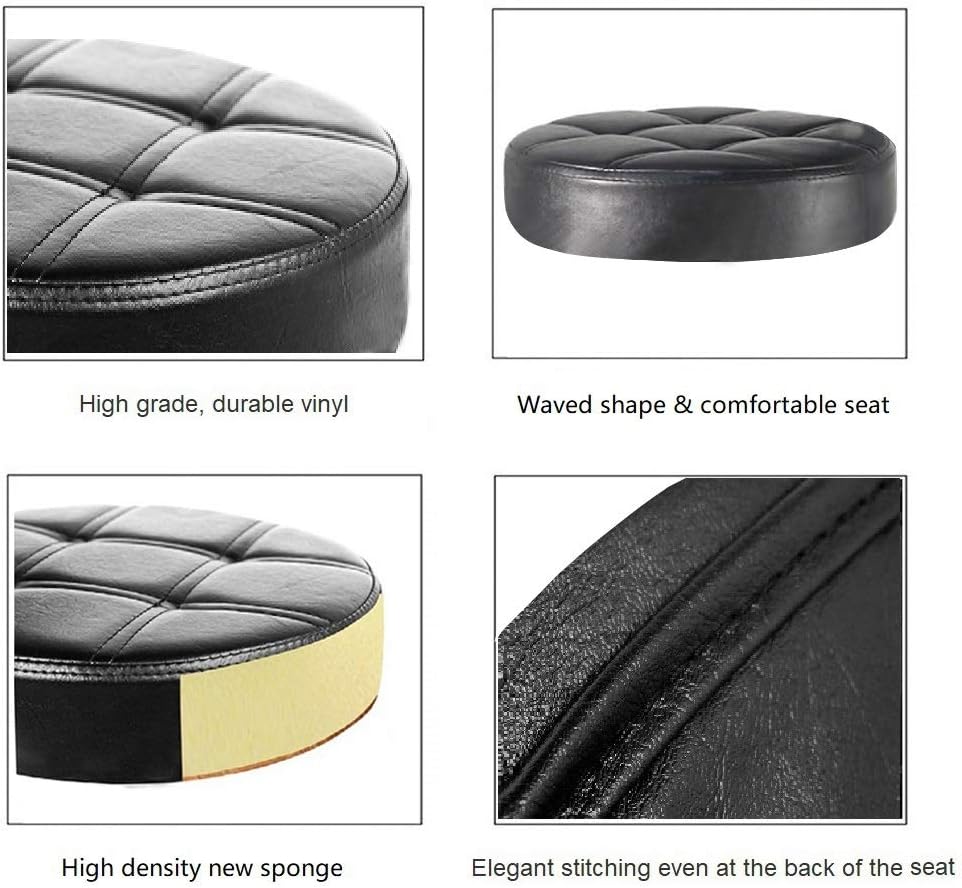 Karrie Swivel Stool Chair Adjustable Height,Heavy Duty Hydraulic Rolling Metal Stool for Kitchen,Salon,Bar,Office,Massage (Black) : Beauty & Personal Care