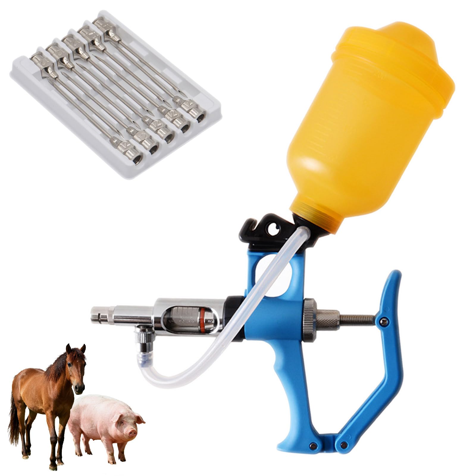 Siringa Per Bestiame, Siringa Autoiniettore, Dispositivo Di Dosaggio Per Attrezzature Per Allevamento Di Bestiame, Erogatore Di Medicinali Veterinari, Pompa Per Siringa Di Precisione Regolabile