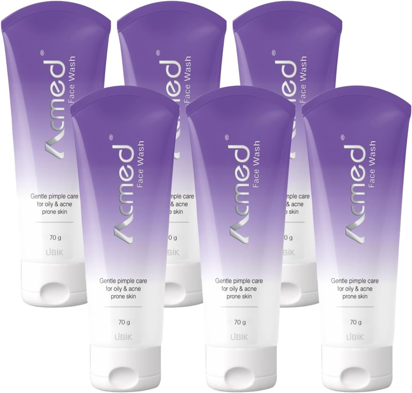 Acmed Pimple Care Face Wash for Acne Prone Skin (70grams) : Pack of 06