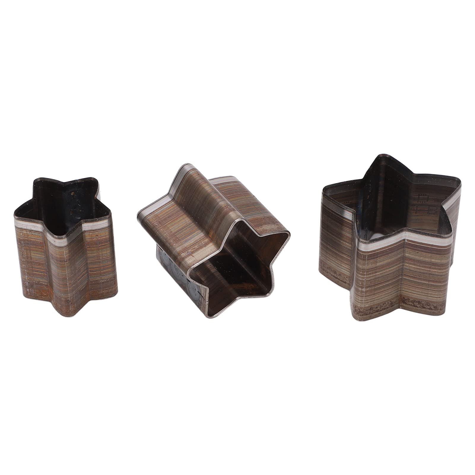 Set di Fustelle per Cuoio 3 Pezzi Set di Fustelle per Cuoio Strumento per Punzonatura Cava 5 Punte a Forma di Stella Kit di Stampi per Punzonatura per Punzonatura in Pelle per
