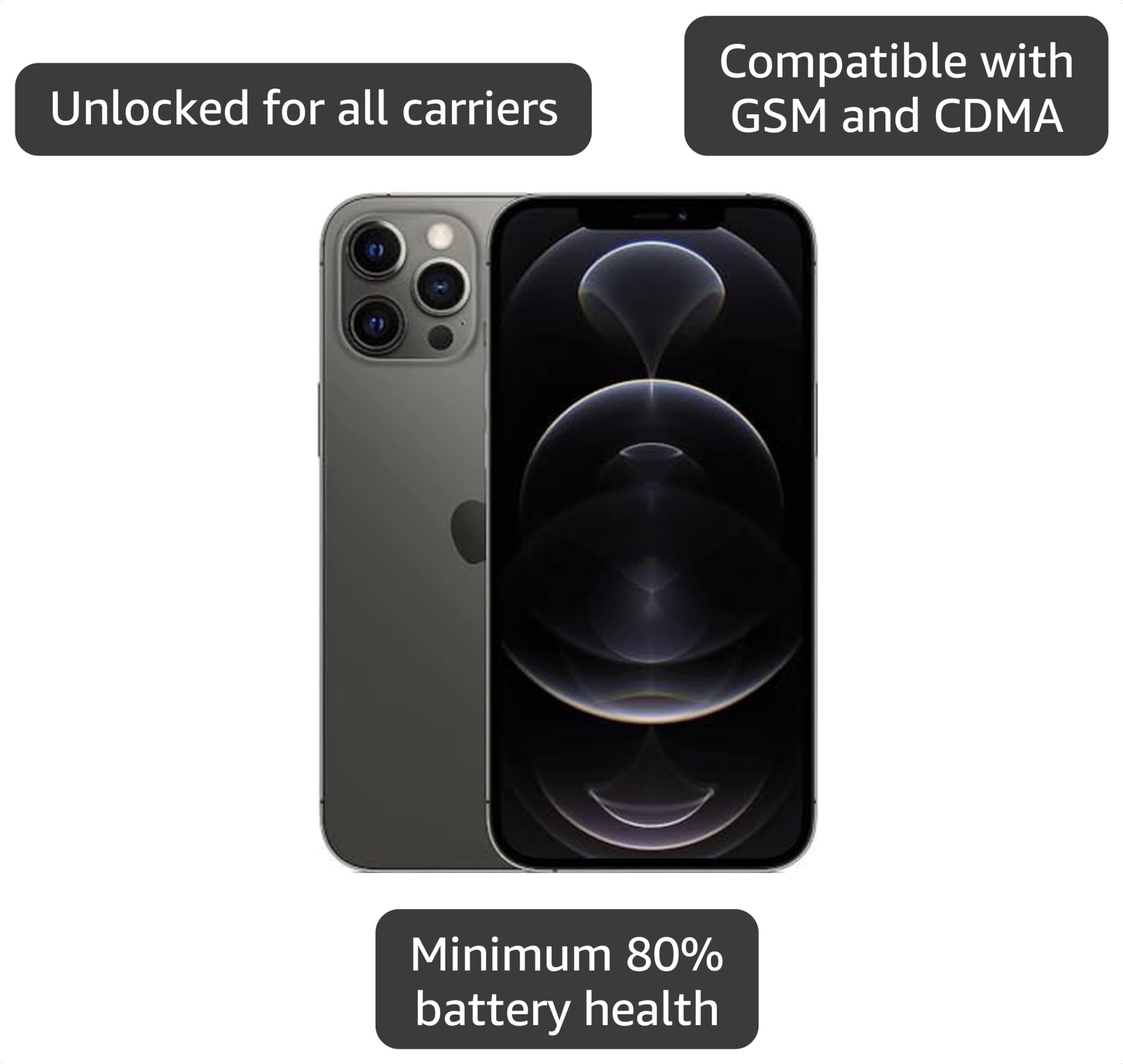 Amazon.com: Apple iPhone 12 Pro Max 5G, US Version, 128GB