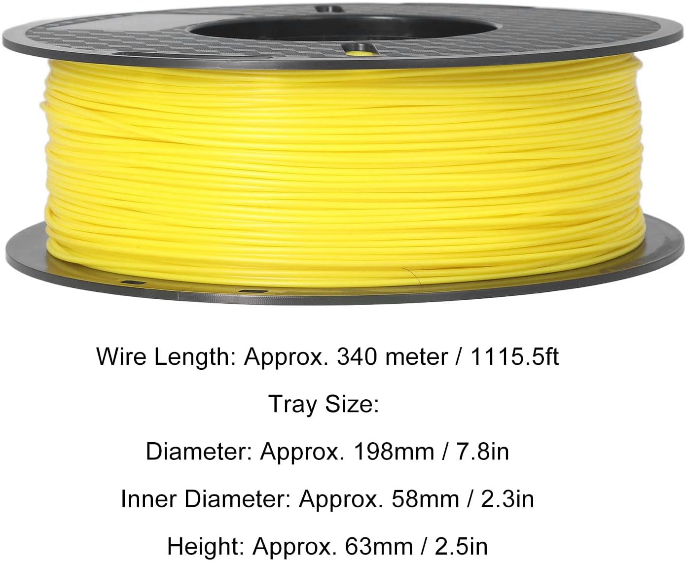 PLA Filament Strong Hardity Low Shrinkage 3D Printer Consumables 1.75mm FDM 3D Printer Consumables (Yellow)