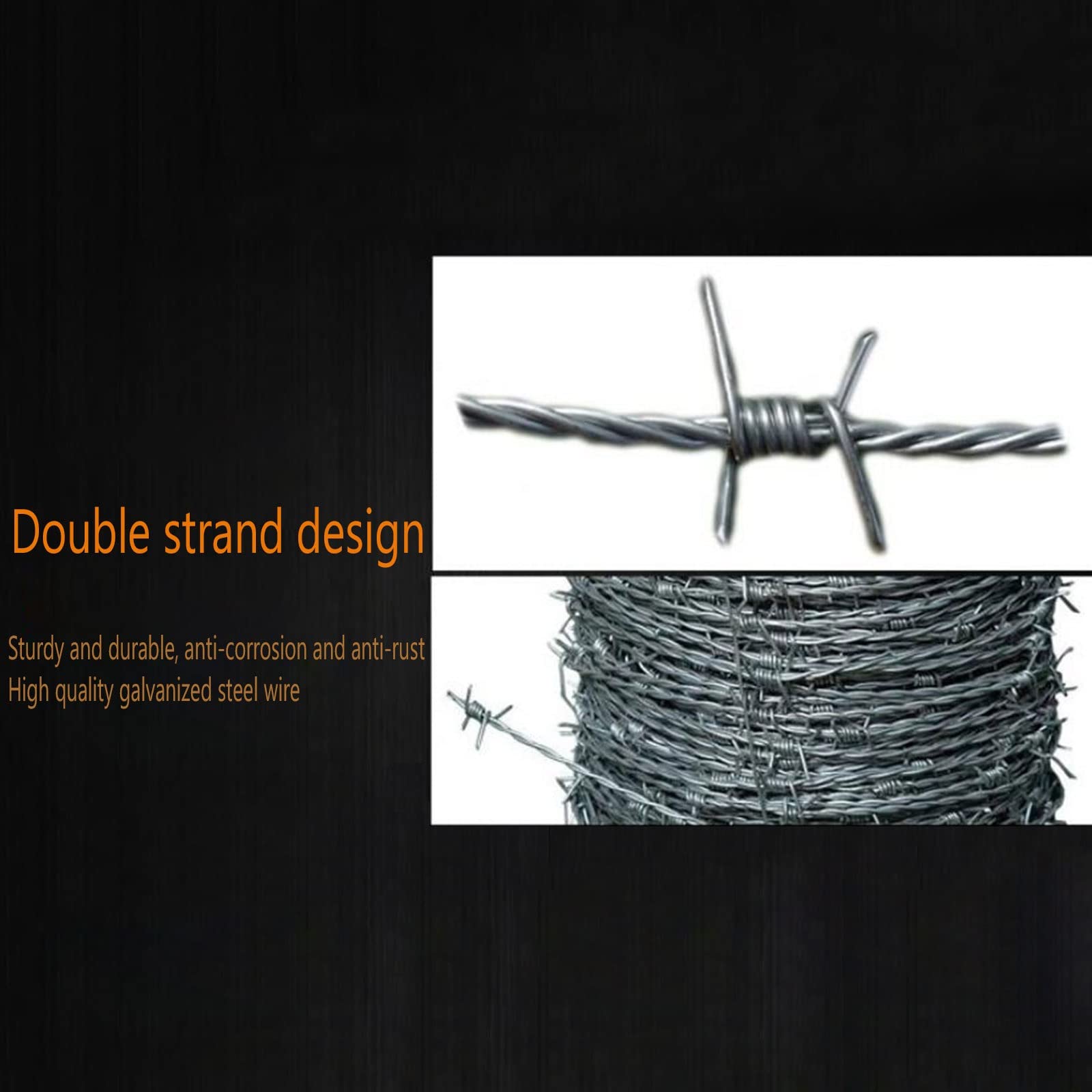 LFFH Malla De Alambre De Metal, Cerca De Alambre De Púas Galvanizada Que No Se Oxida Cerca De Protección De Resistencia A Ácidos Y Álcalis For Áreas Pequeñas De Fábrica (Color : 100M)