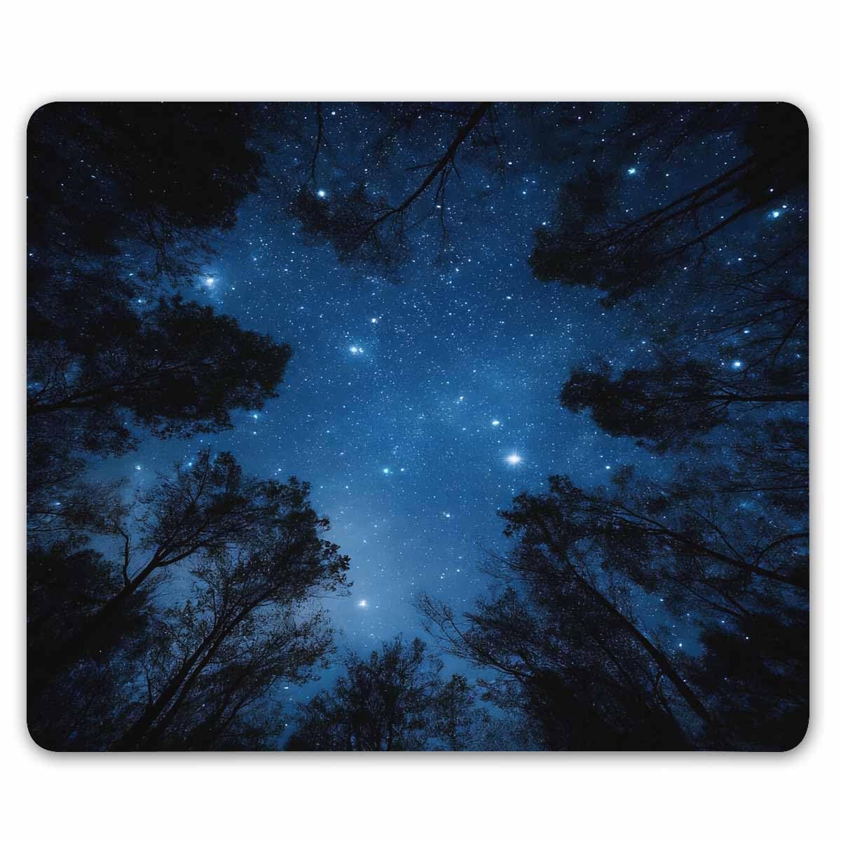 Smooffly Beautiful Night Sky Mouse Pad - The Milky Way and The Trees, Sublime Nature View Rectangle Non-Slip Rubber Gaming Mouse Pad