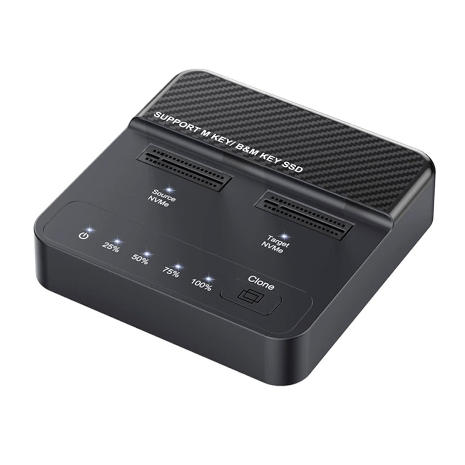 Cloner Dual-Bay NVME M.2 M-Key to USB-C Type-C One-Click Offline Clone Backup Enclosure 20Gbps Hyper Vertical Duplicator-image-11