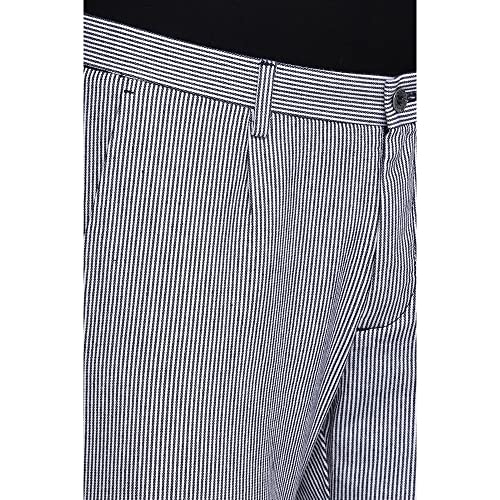 Image of blackberrys Stripes Cotton Stretch Slim Men's Trousers