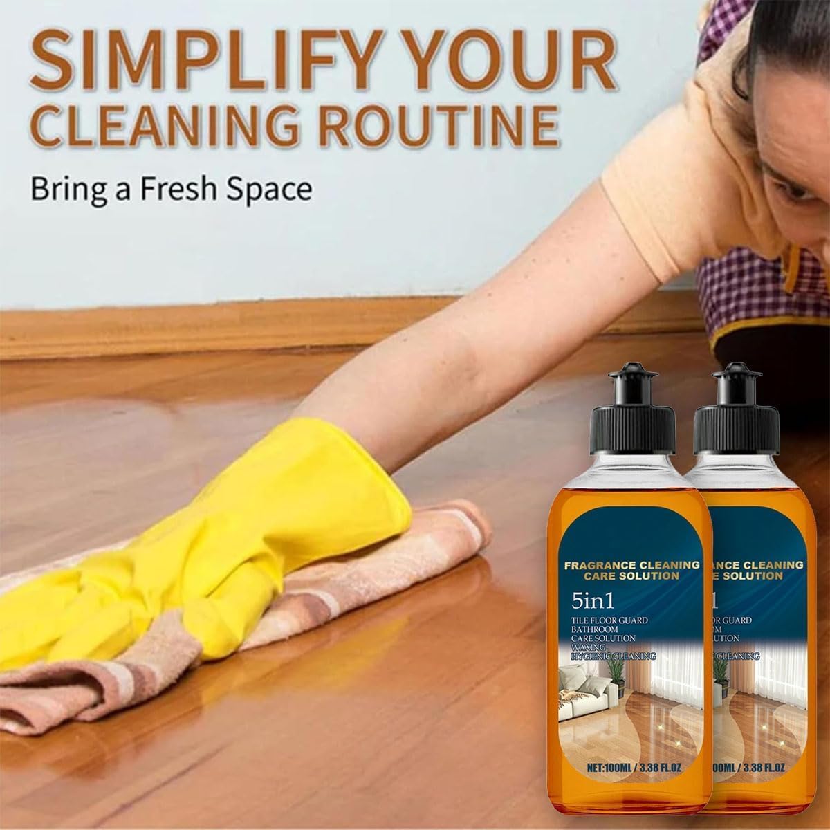 Genérico Munich Sunny Floor Cleaner, Spainho 5 in 1 Floor cleaner, 2025 New Hardwood Floor cleaner, Effortlessly Clean Your Flooring, Suitable for Hardwood and Tile Floors (1PCS)