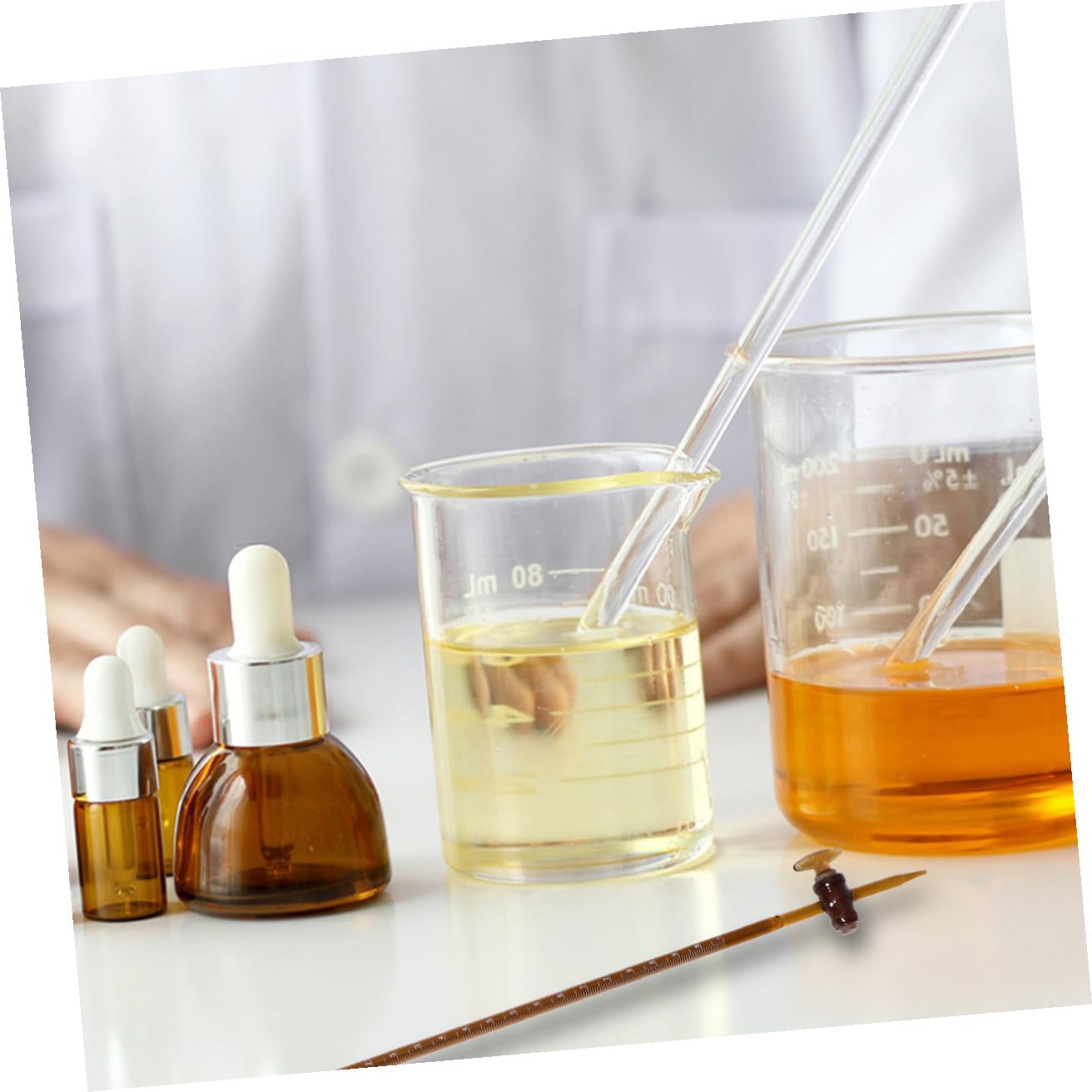 TEHAUX Burette De Laboratoire Transparente Pour Analyses Chimiques Matériel De Verrerie De Chimie Instrument De Laboratoire