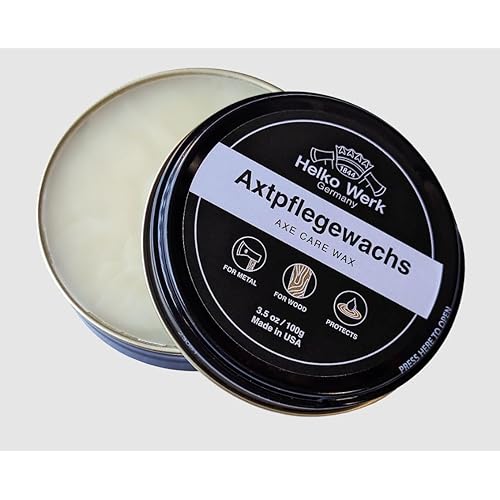 1844 Helko Werk Germany Axe Care Wax - 3 oz. Care & Maintenance Wax for Axe Handle and Axe Head - Protects Wood and Metal (Axe Care Wax) #HNAACW3
