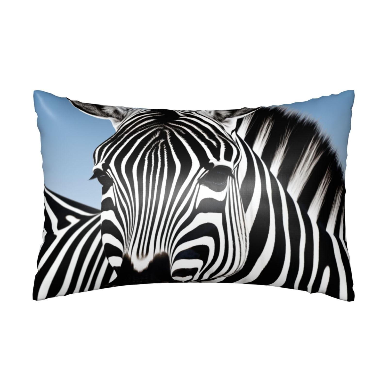 Satin Pillowcase for Hair and Skin, Zebra Pillow Case Queen Size 20x30 Inches, Cooling Silky Pillowcases with Zipper Ultra Smooth and Soft Pillow Cover for Sleeping