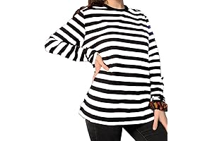 Women's Mime Shirt Black & White Long Sleeve & Calvin Hobbes