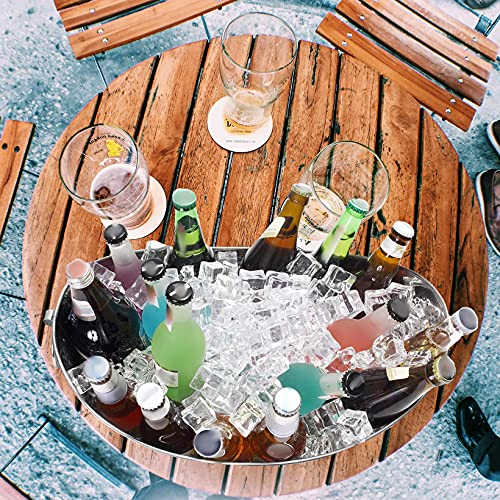 12L Ice Bucket for Parties Large Stainless Steel Drink Bucket with Handle Large Beverage Tub Beer Bucket Champagne Bucket for Families Parties Picnic Bars Clubs - Image 5