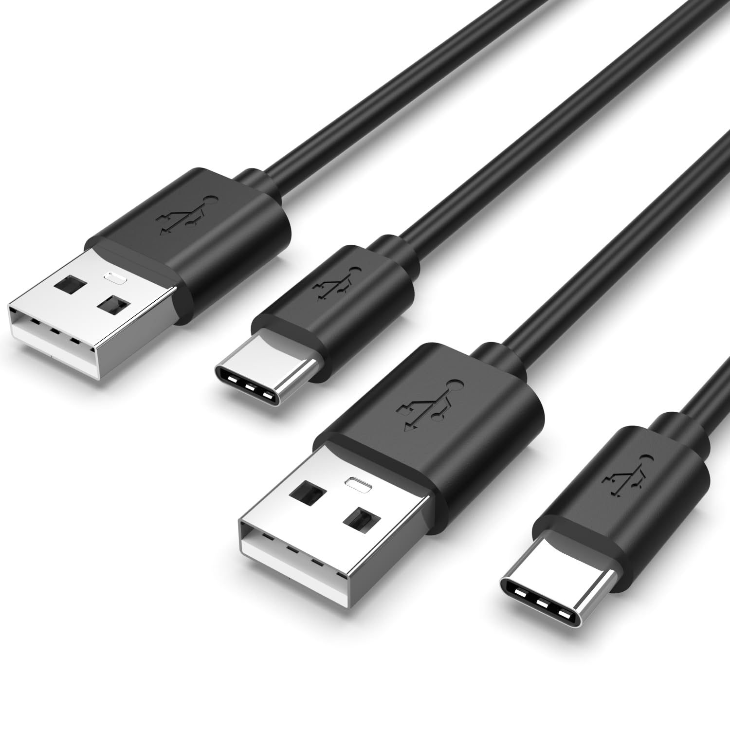 Superer 2Stück 1,5M USB C Ladekabel Passend für PS5 Controller Kabel für PC | Passend für Playstation 5 DualSense, PS5-Slim, PS5-Pro, Xbox Series X/S, Switch — Schwarz