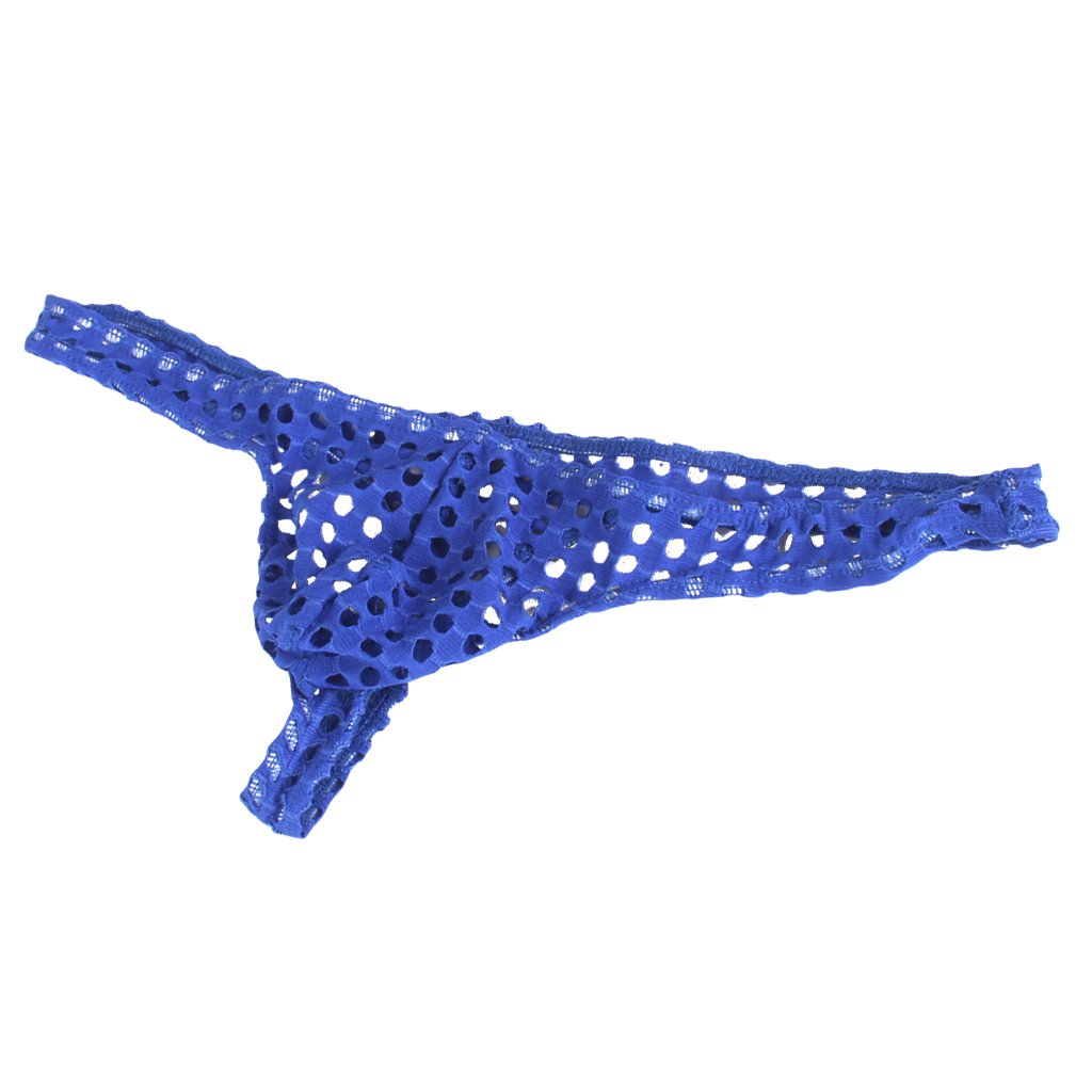 Round Eye Style Lingerie Underwear Panty Jock Strap Blue-image-5