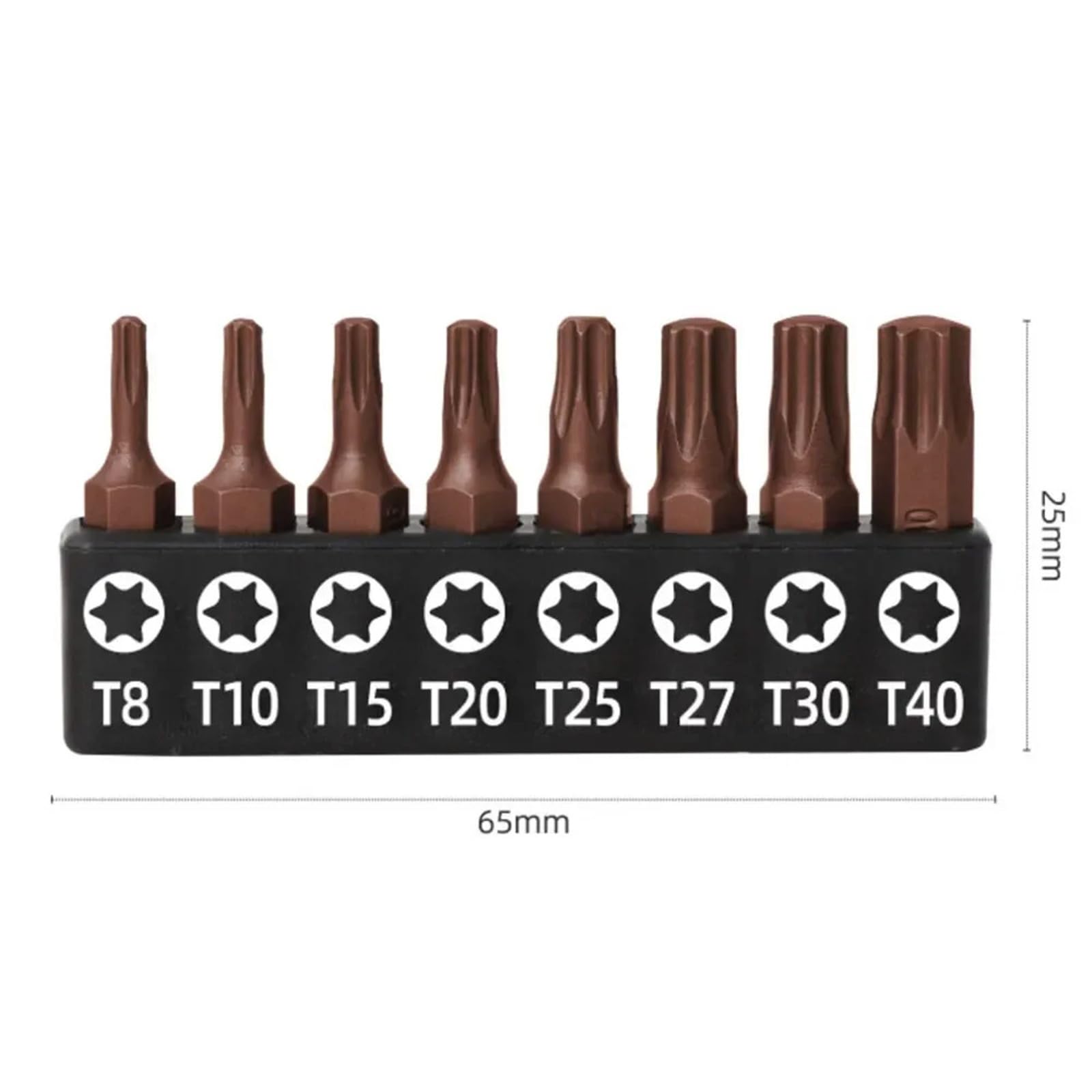 S2 25 mm Krzyż Sześciokątny Torx z Klucz Grzechotkowy Zestaw bitów 8 szt. (Zestaw sześciokątny)
