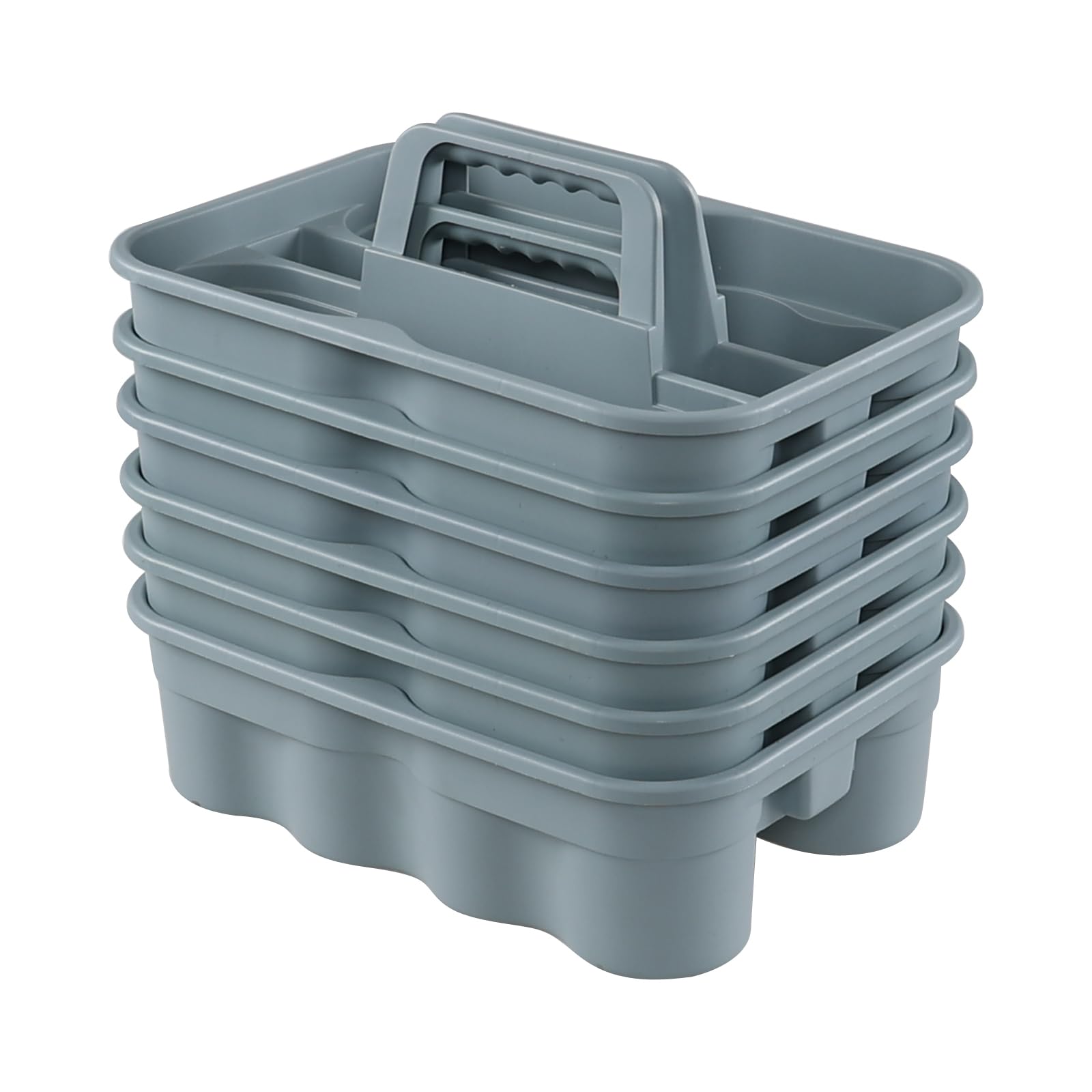 Taysisiter 6 Packs Plastic Cleaning Caddy with Handle Portable Plastic Storage Caddies