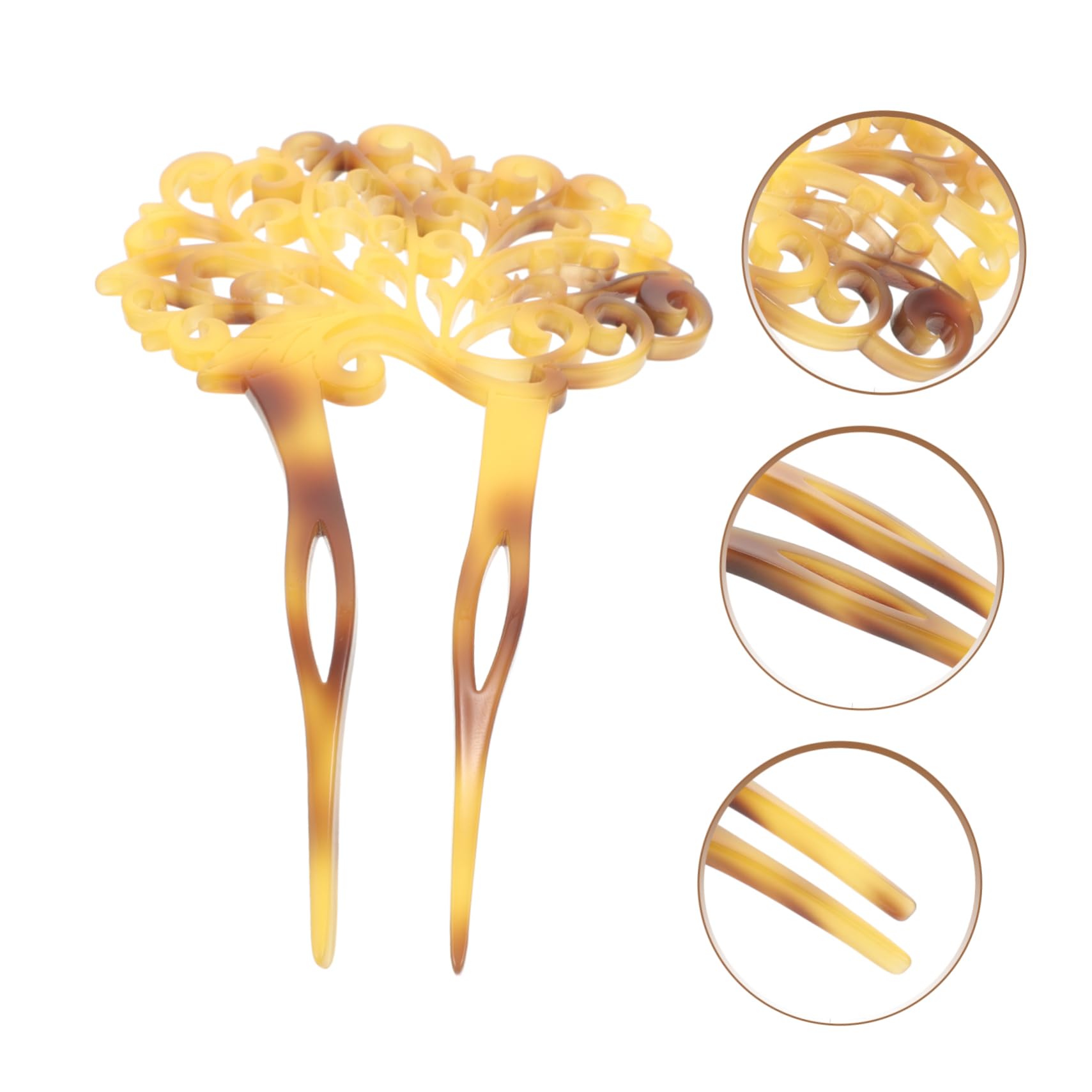 Didiseaon 3 Piezas horquilla antigua tiara pasadores pasador de pelo joyas para el cabello alfileres franceses palos de pelo Pavo real sombrerería Decorar Accesorios para el cabello Acrílico