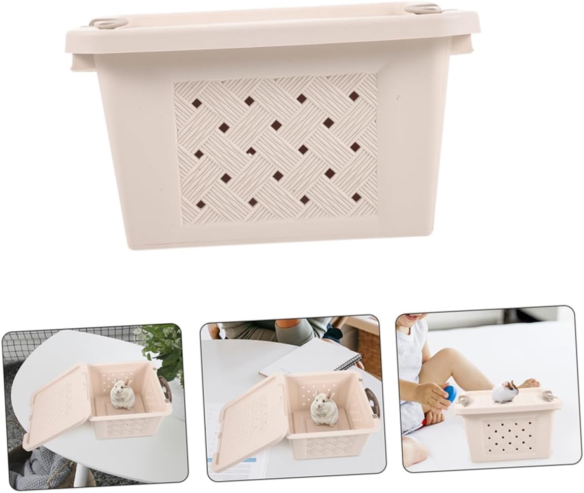 VANZACK 2pcs Hamster Digging Box Small Pet Carrier Case for Travel Outdoor and Daily Use