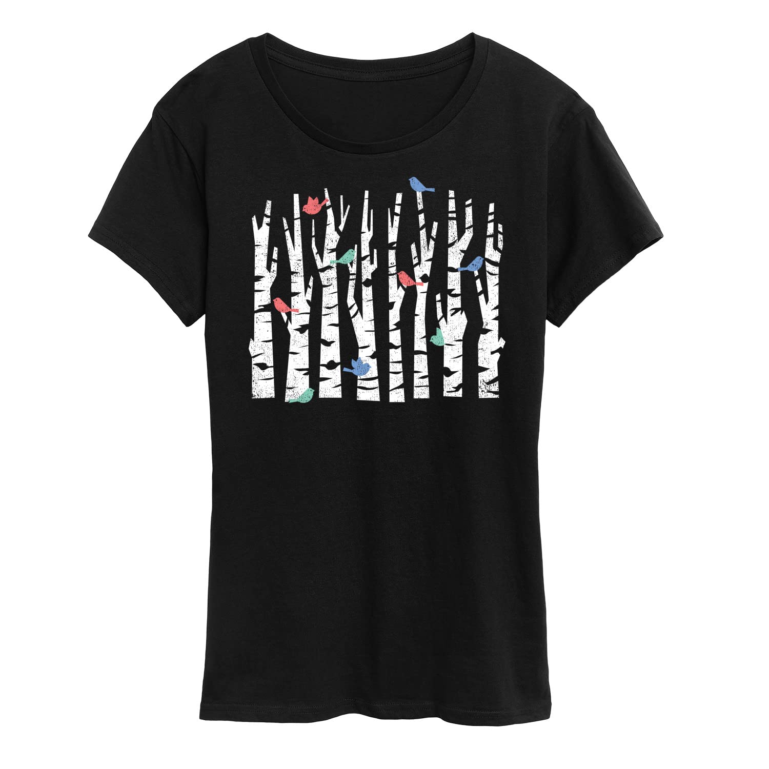 Instant Message - Trees and Birds - Women's Short Sleeve Graphic T-Shirt