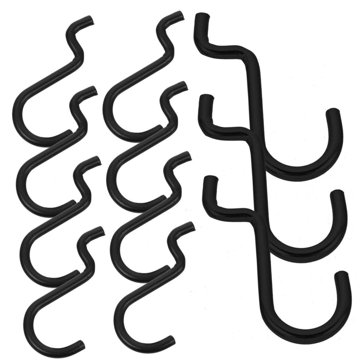 FUNOMOCYA 24pcs Heavy Duty Metal j Hooks Peg Board Hooks for Garage Workshop Store