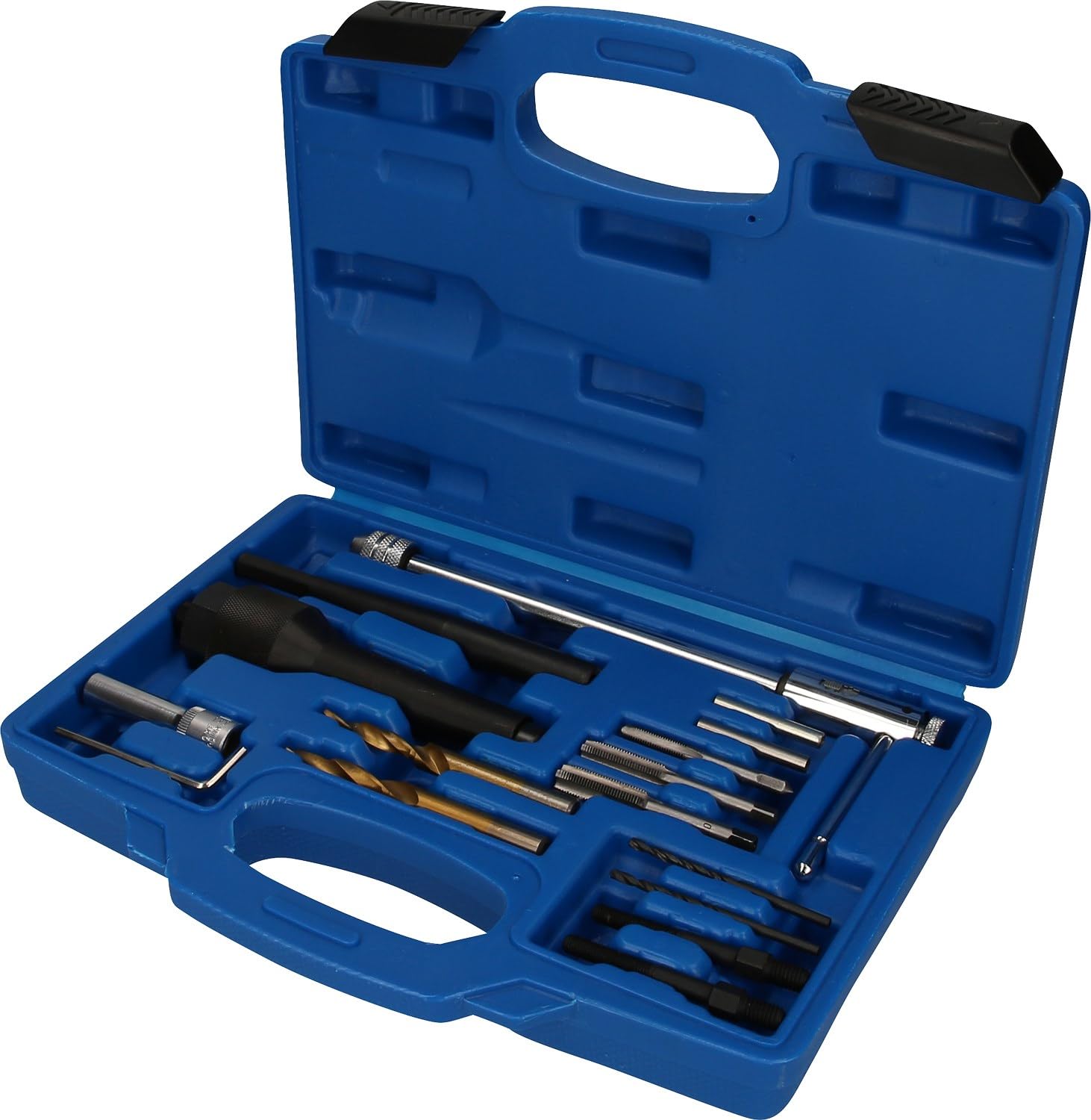 BRILLIANT TOOLS BT561030 Juego de desmontaje y reparación de roscas de bujías de incandescencia, 16 pzs [Powered by KS TOOLS]