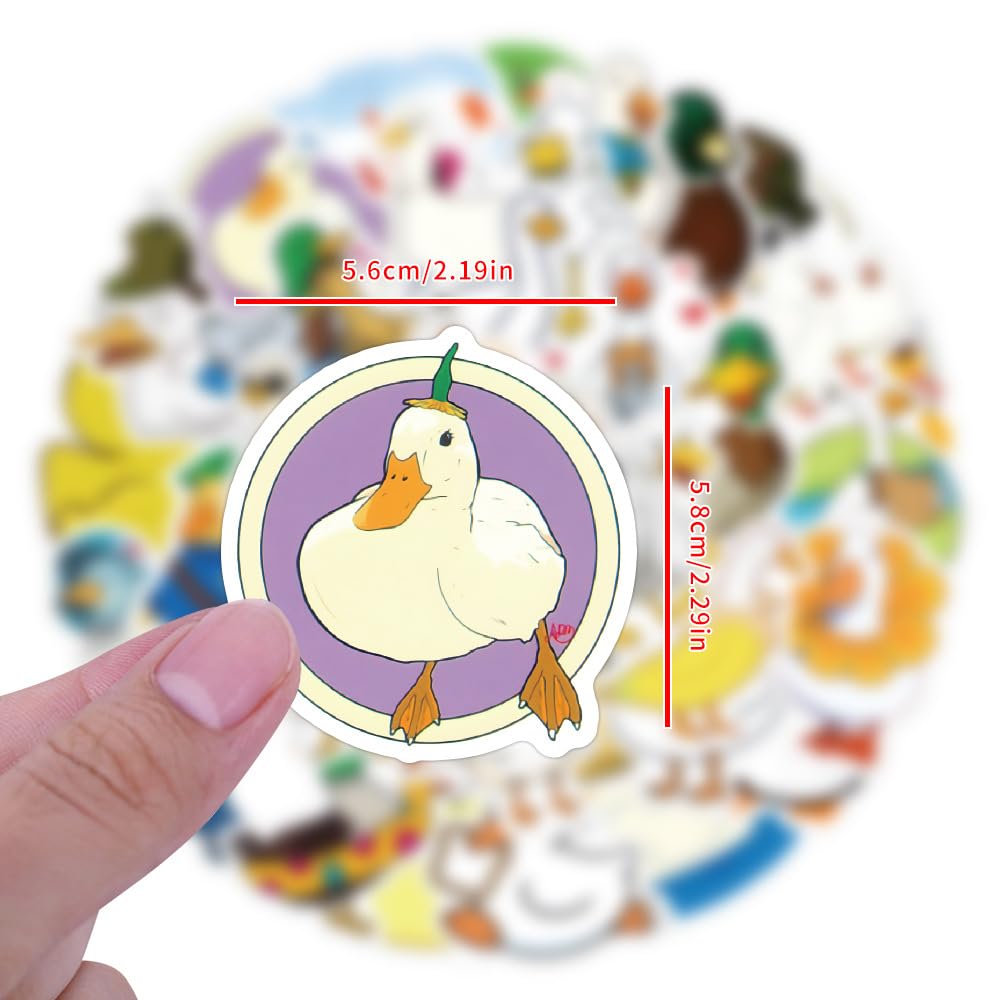 Duck Stickers for Laptop (50 PCS),Gift for Children Teens Adults Girl Boys,Waterproof Stickers for Water Bottle,Duck Vinyl Stickers for Scrapbook,Skateboard,Bike,Phone,Dairy - Image 3