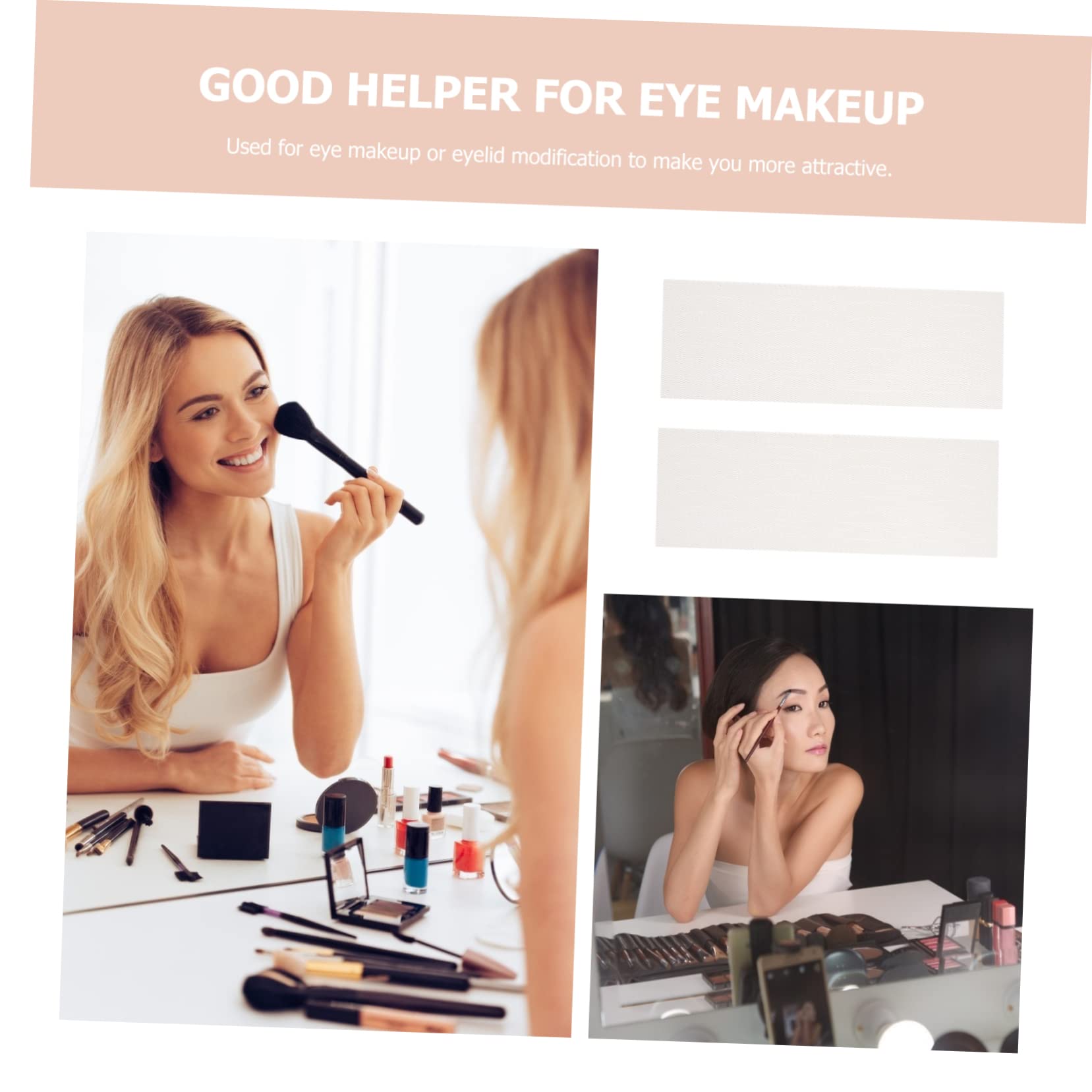 FRCOLOR Mesh Double Eyelid Stickers 20pcs Natural Shaping Tape Eye Makeup Tool