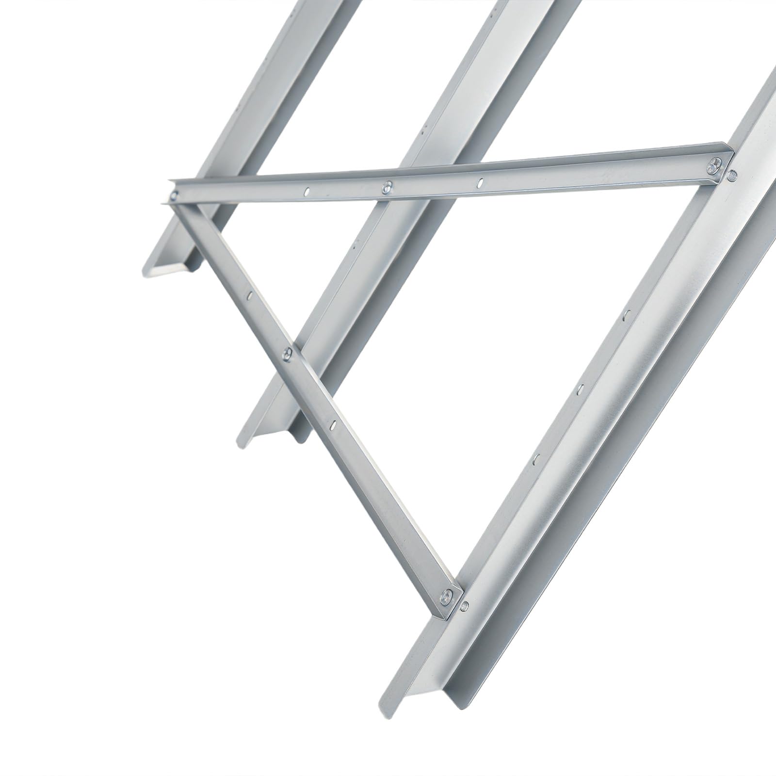 DURHAND Caballete para Sierra Plegable Caballete Motosierra con Estructura Triangular de Metal Soporte para Leña Carga 100 kg 83x83x79 cm Plata