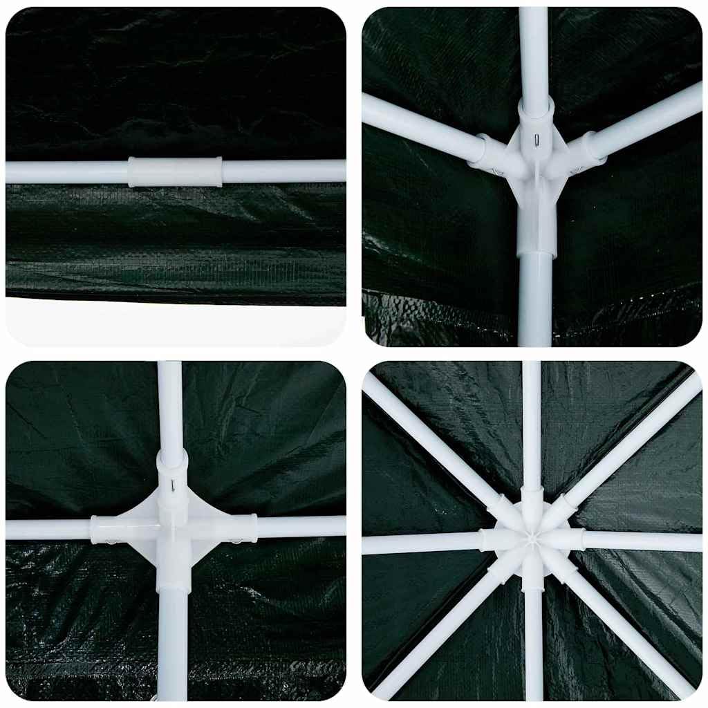 Tenda per Feste da Giardino Verde, Gazebo in Acciaio 8x4 m | Ampio tendone pieghevole in polietilene per eventi all'aperto e terrazze, crea comode zone d'ombra.