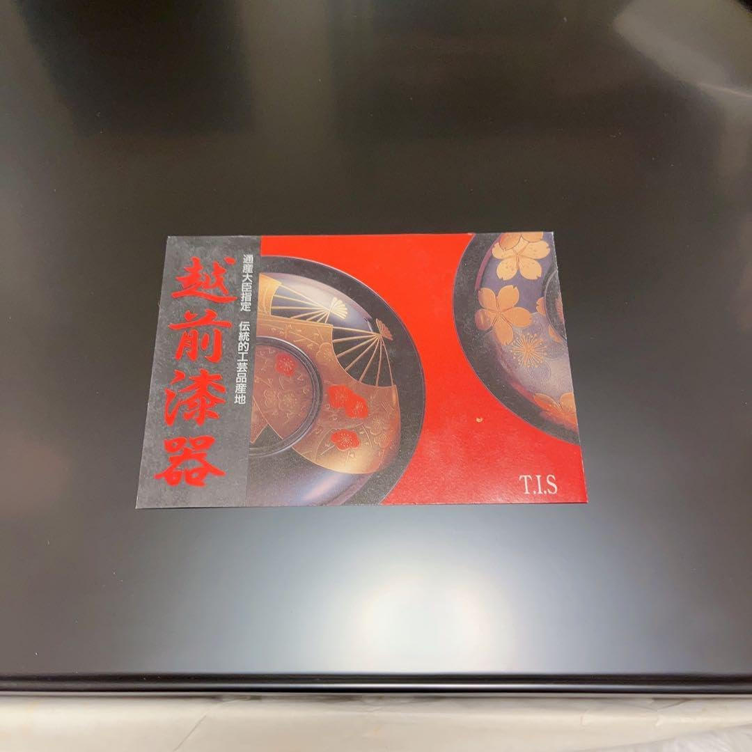 越前漆器 半月 尺3 半月盆 黒 6枚 セット お盆 卓上 尺3 半月