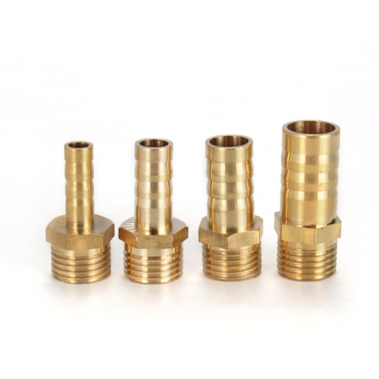 Qinlu-Brass Connector Hose Fitting 4mm 6mm 8mm 10mm 12mm 19mm Hose Barb Tail 1/8