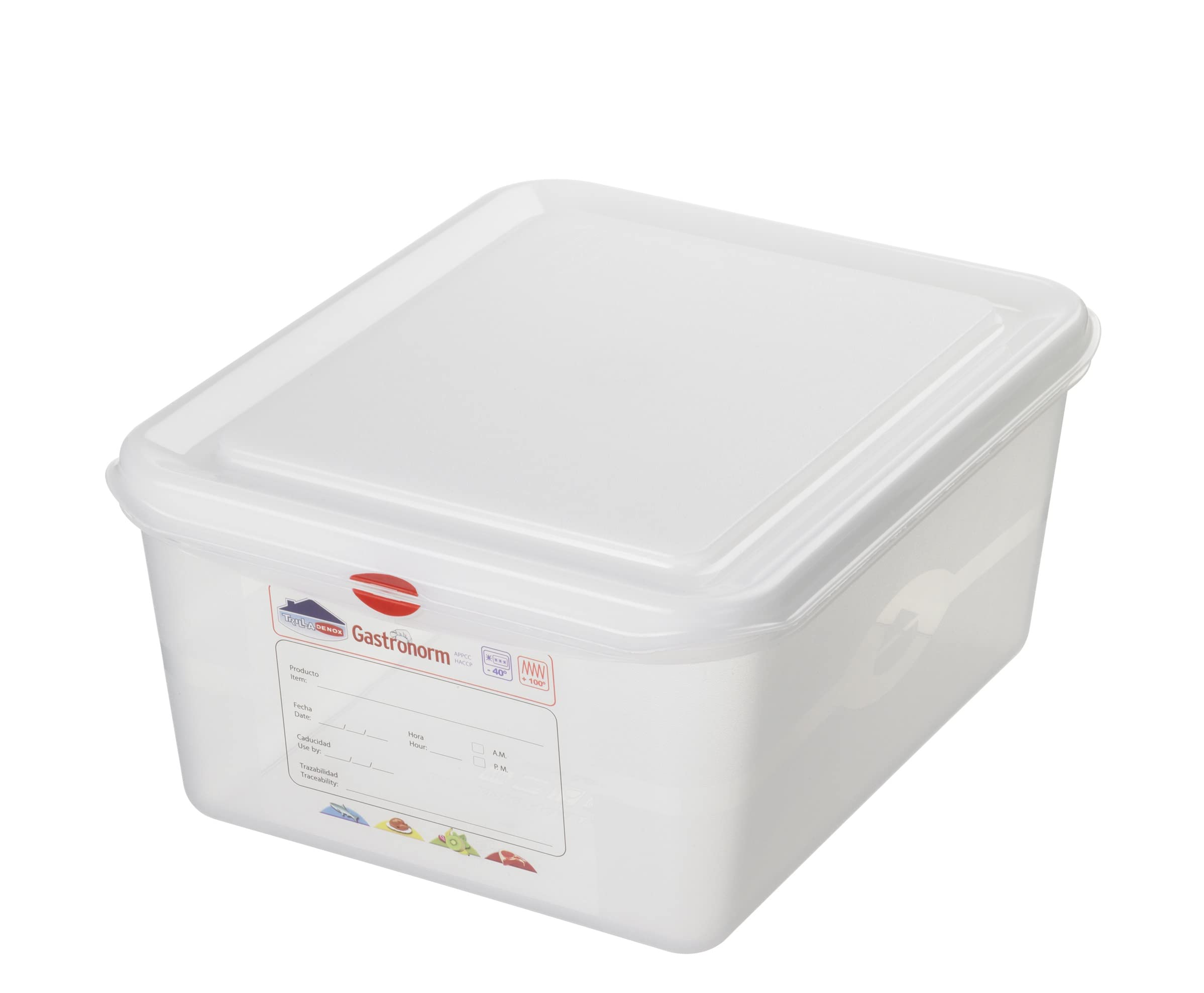 SUNWARE perfectly organised Gastronorm 1/2 Lot de 6 récipients alimentaires avec couvercle étanche Transparent 10 l 325 x 265 x 150 mm