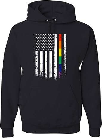 wild custom apparel LGBT Flagt Rainbows Pride Mens Hoodies