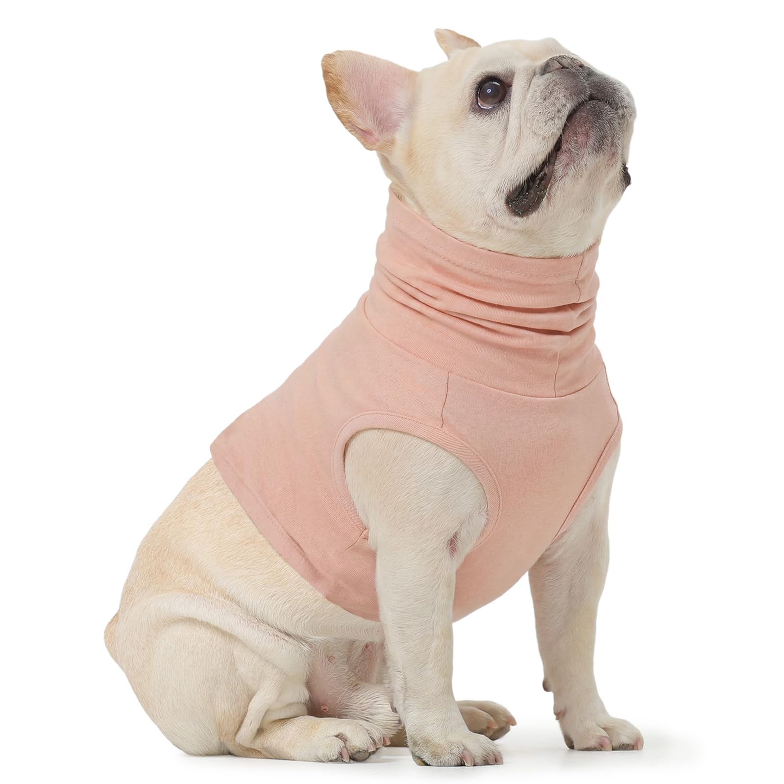 PUMYPOREITY Dog Neck Bandage, Body Suit Dog Medical Shirt Neck Cover Shoulder Cover Anxiety Hood(Flesh Pink, M) — image 1