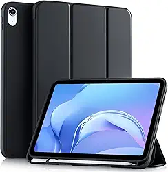 Capa Ipad 11ª/10ª Geração A16 (2025/2022) - Case Slim Magnética Com Suporte Para Caneta e Despertar Automático (PRETO)