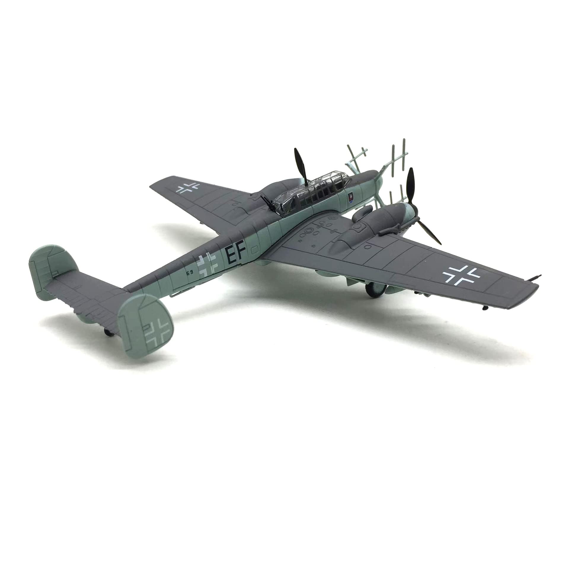 NUOTIE BF-110 G4 Jagdbomber 1/100 Metallflugzeug-Modellbausatz mit Ständer WW? Deutsche Druckguss-Legierung Kampfflugzeug Modellflugzeug Vorgefertigte