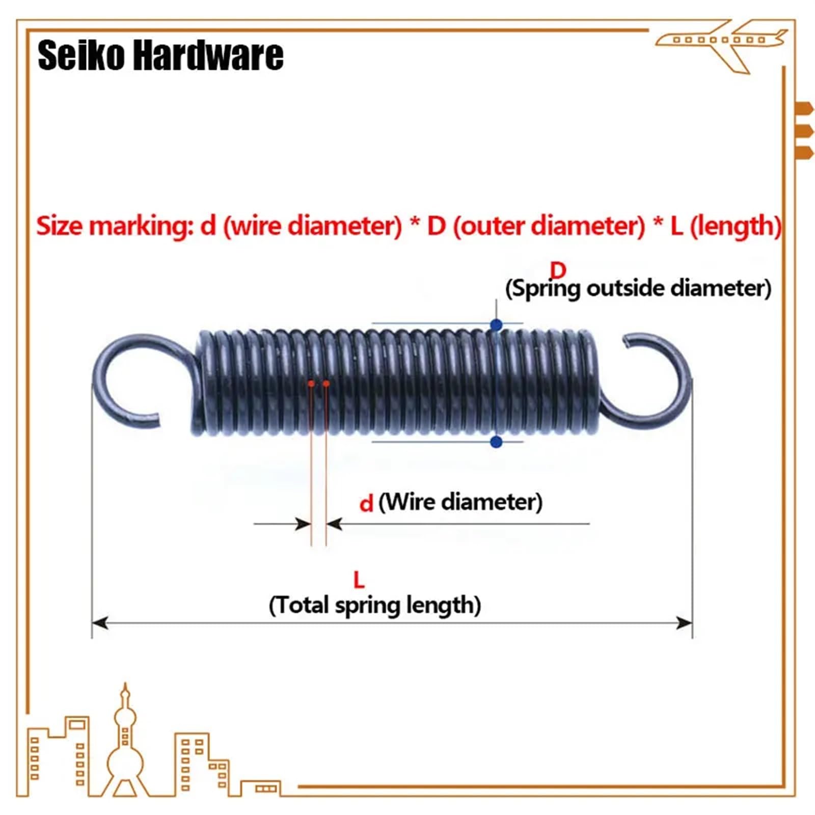 Verlängerungsfedern Drahtdurchmesser 2,5 mm Außendurchmesser 20 mm offener Haken S-Haken Zugfedern Rückzugfeder Spiralfeder Zugfeder Geeignet FüR Maschinen(260mm (1Pcs))