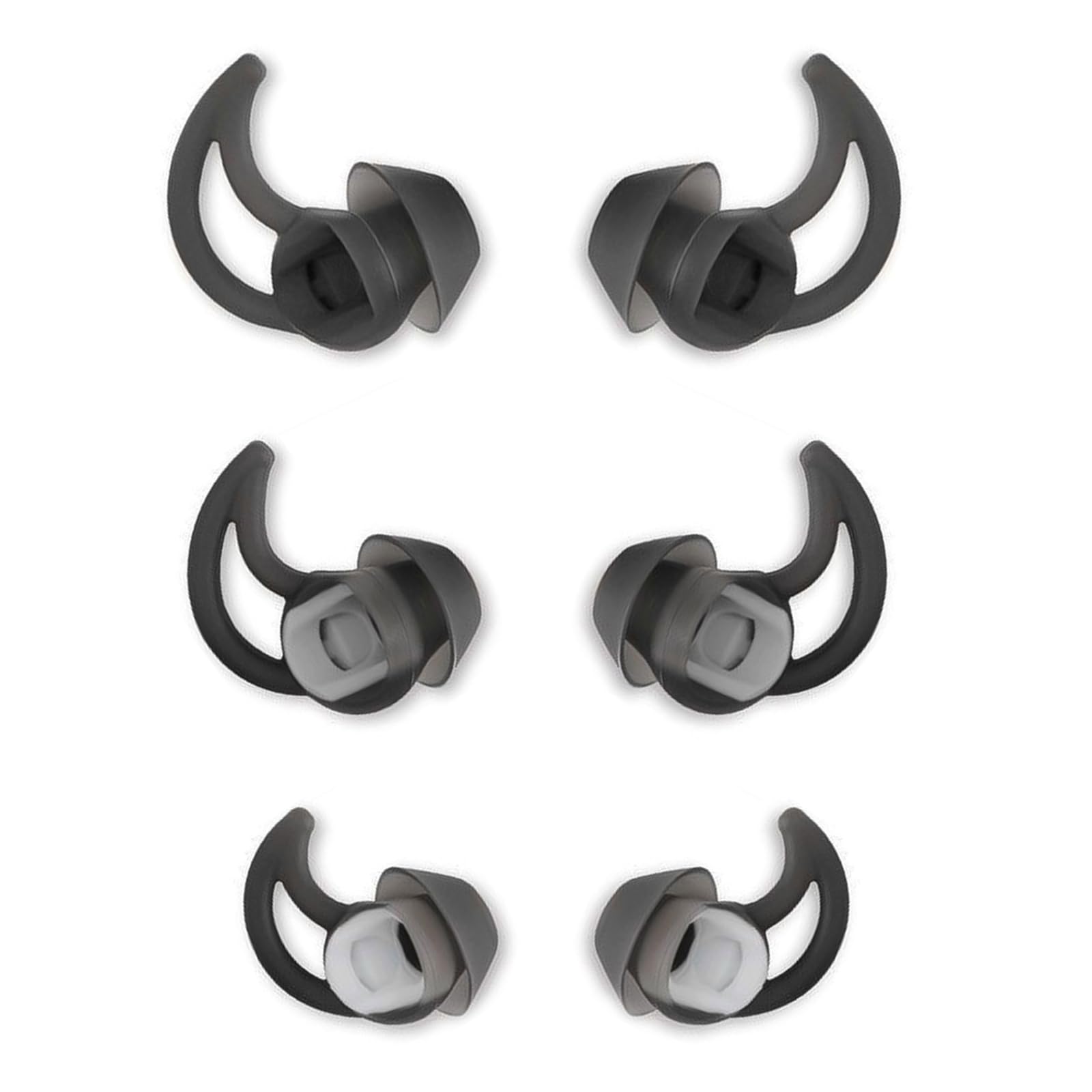 MQIMY Silicone Replacement Earbud Tips Earbud Covers Ear Tips Compatible with Bose QC20 QC20i SoundSport SIE2i IE2 IE3 Headphone Rubber Tips 3 Pairs S