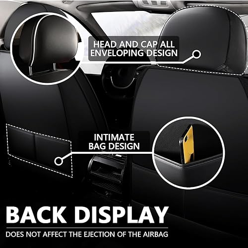 Miniatura 4 de Fundas de asiento de automóvil para Nissan Sentra 2000-2023, fundas de asiento de cuero súper transpirables e impermeables, 2 asientos y estándar