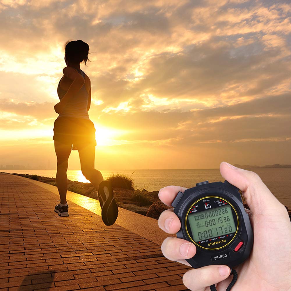 PULIVIA Sports Stopwatch Timer Lap Split Memory Stopwatch with