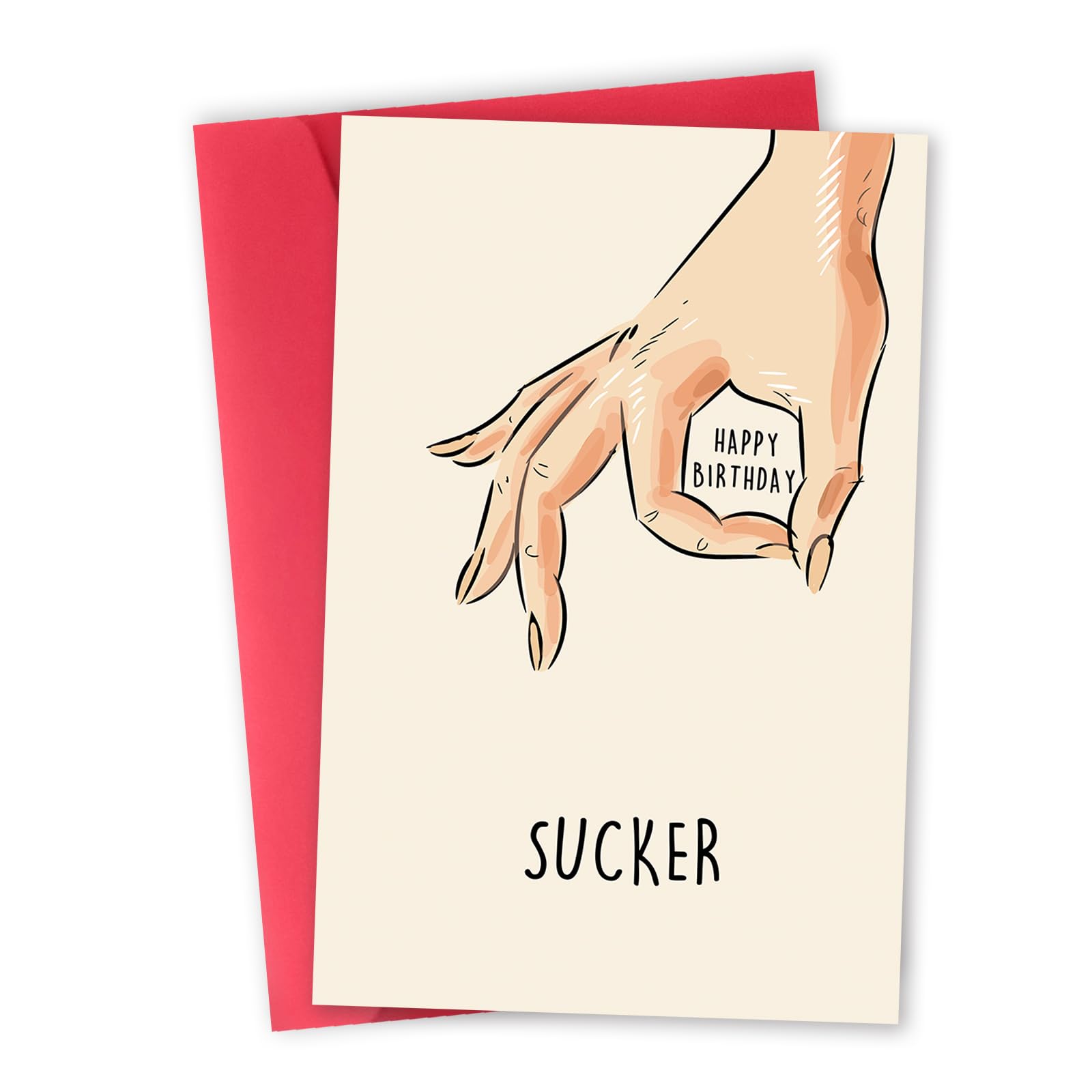 Funny Birthday Card for Husband Wife, Humorous Birthday Gifts for Son Daughter, Rude Bday Greeting Card for Sister Brother Best Friend