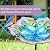 MUMTOP Glass Bird Bath, Garden Outdoor Birdbaths Birdfeeder with Metal Stake Peacock Bird Baths for Outside Yard