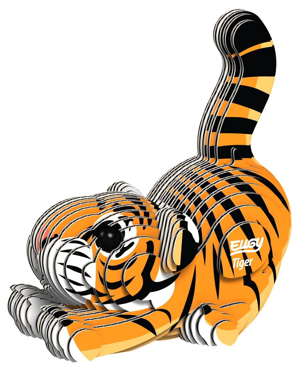 Tiger 3D Puzzle - 34 Piece Eco-Friendly Educational Toy Puzzle for Boys, Girls & Kids Ages 6+